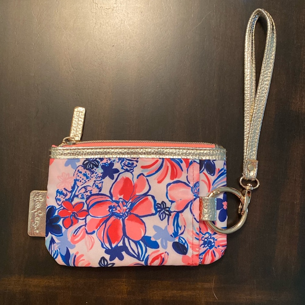 Lilly Pulitzer Wristlet Zip Top Wallet - Resort White Party Like a Lobstar